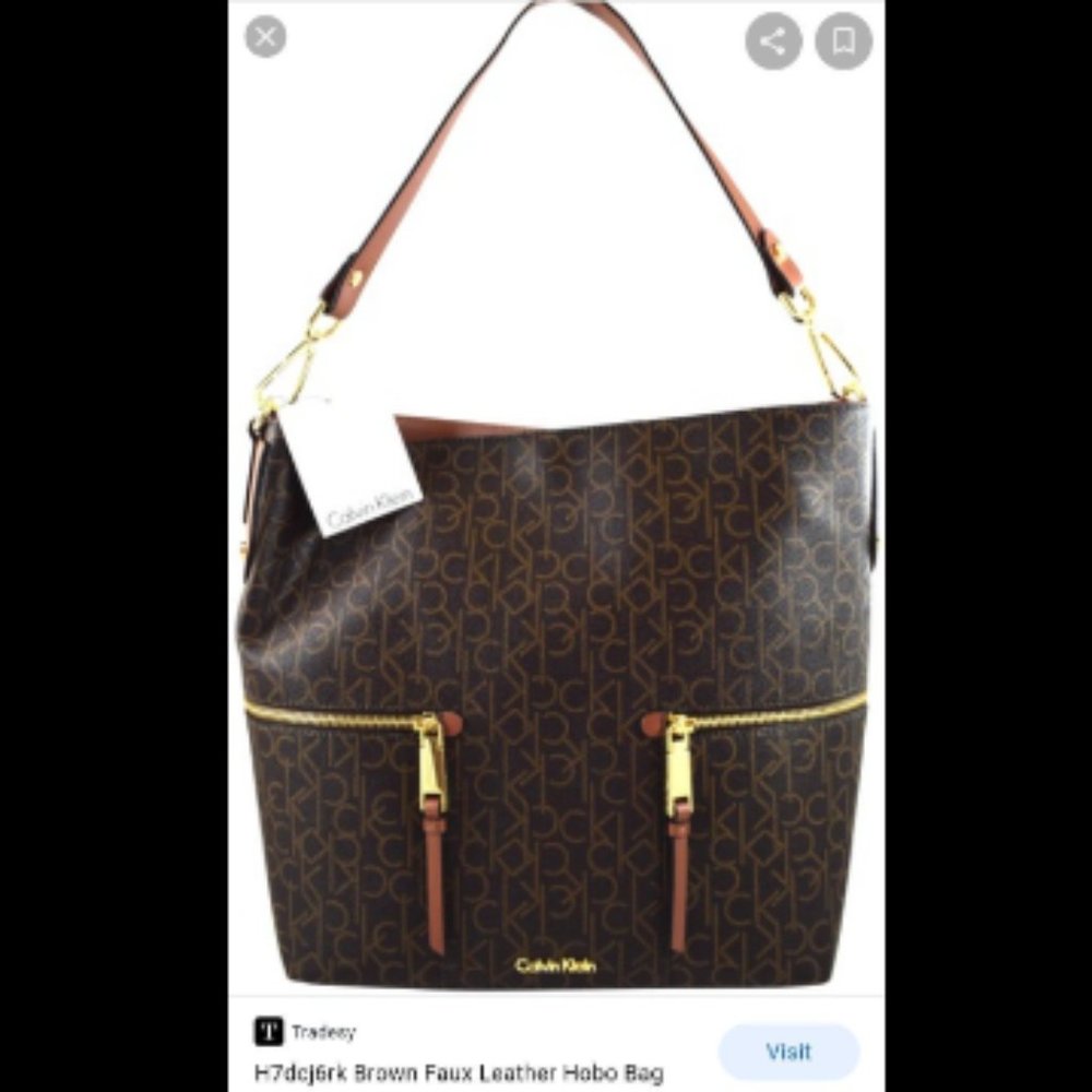 Calvin Klein Hobo Monogram Tote